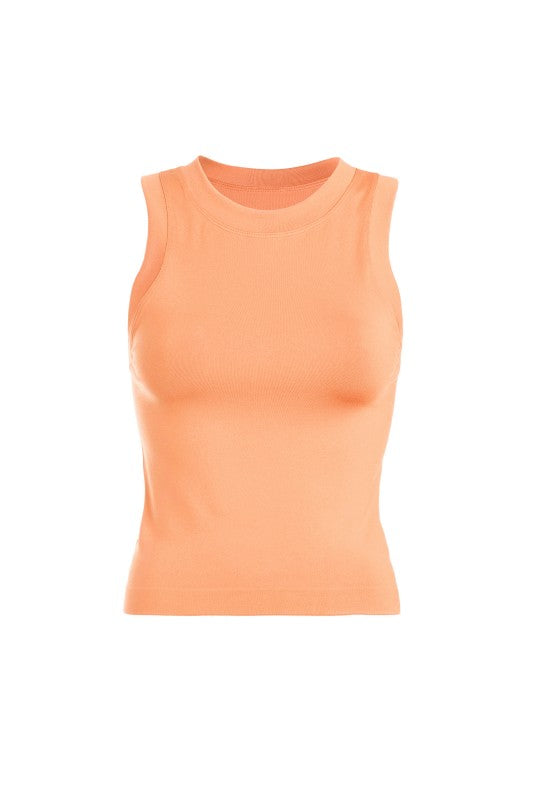Smooth Thick Banded Tank Top | LIGHT ORANGE