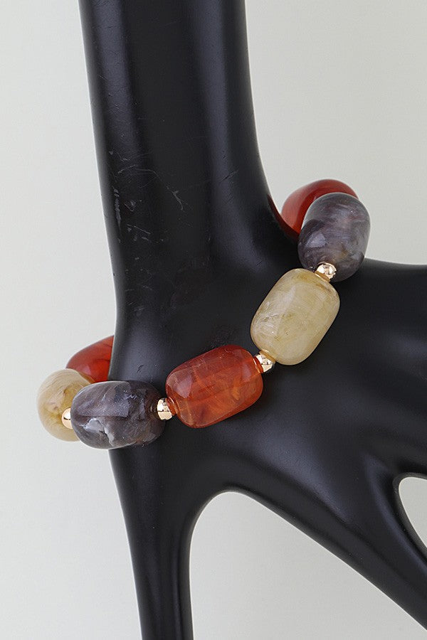 Marble Stone Bracelet | BROWN