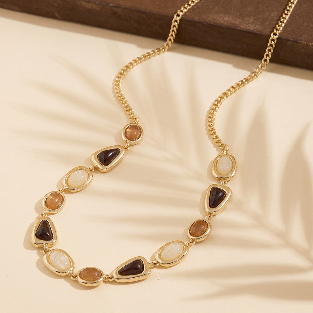 Bezel Stone Necklace