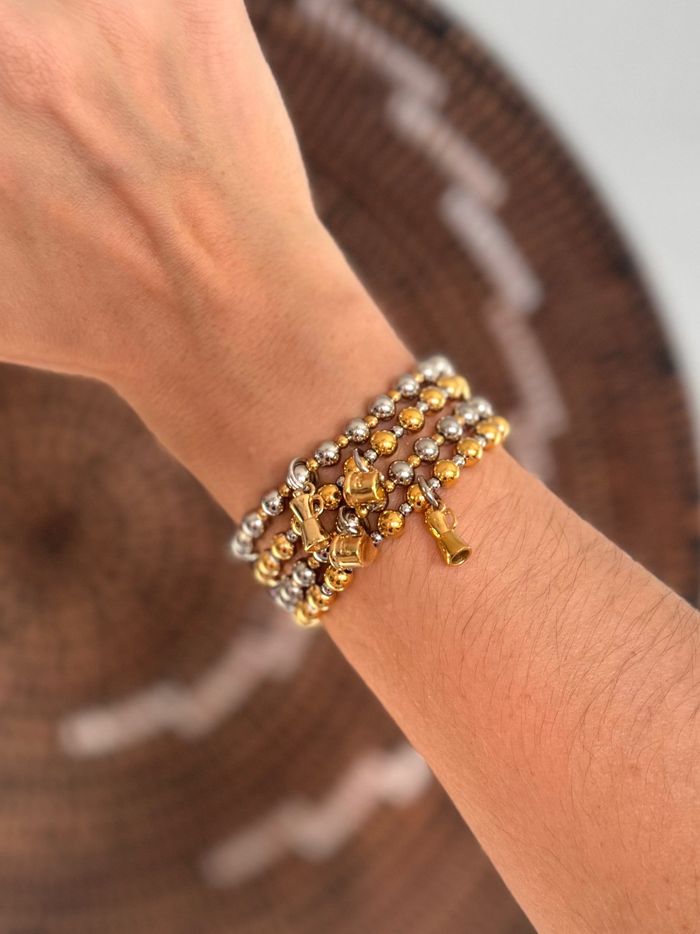 Taza Beaded Bracelet | GOLD