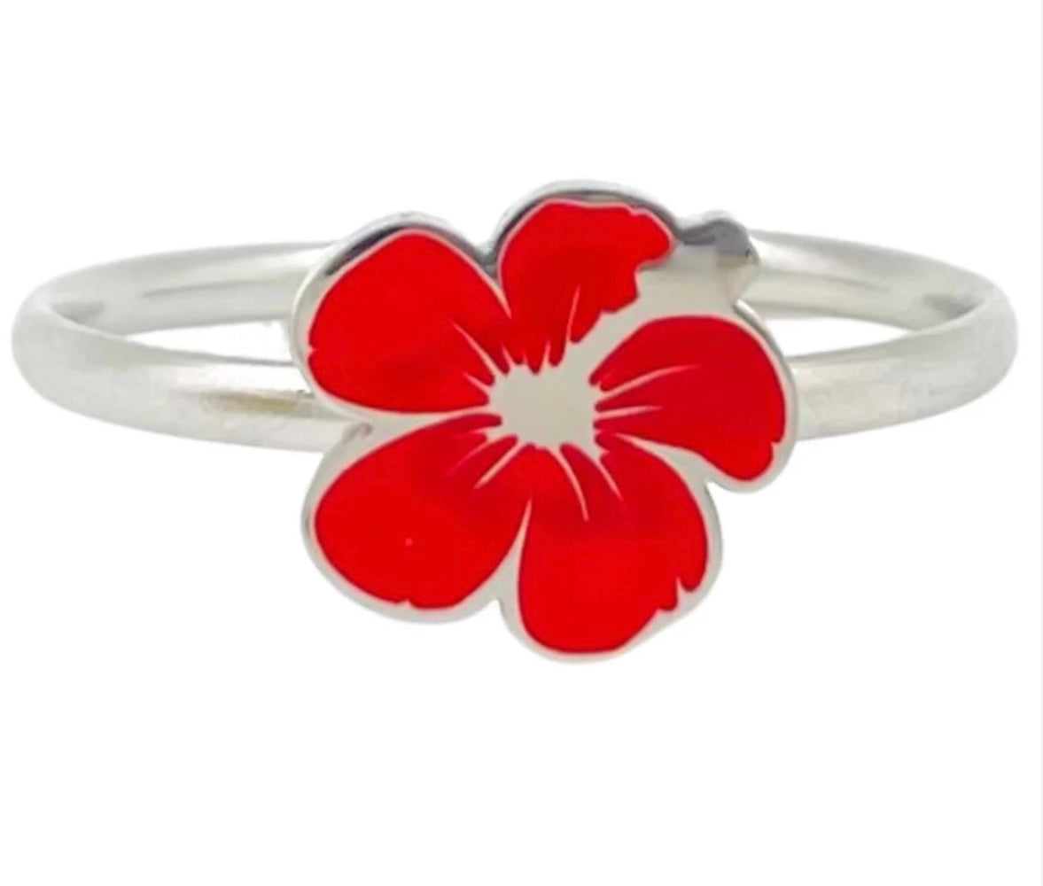 Red Flor de Maga Ring | SILVER