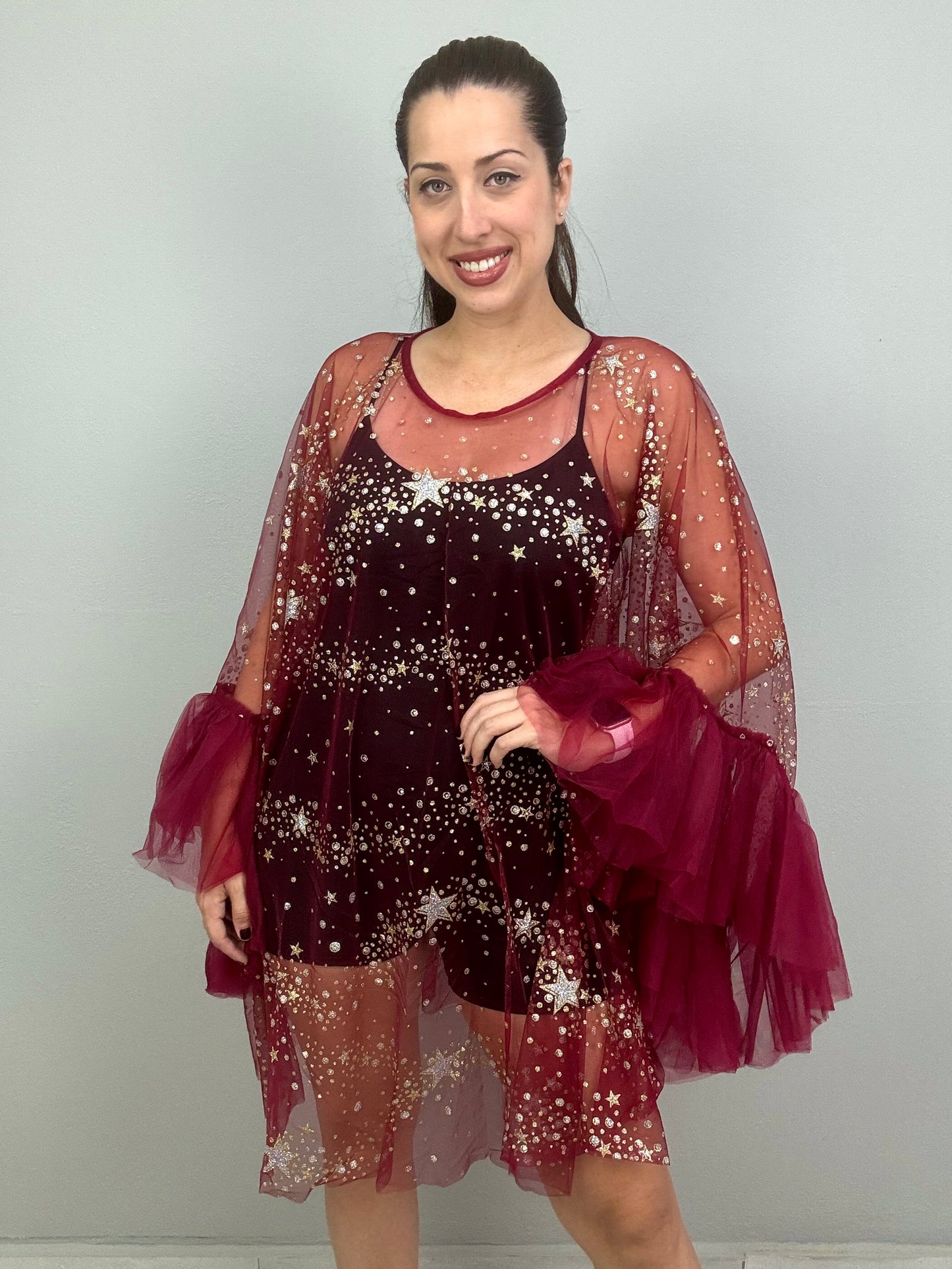 Starry Mesh Cover Up | RED