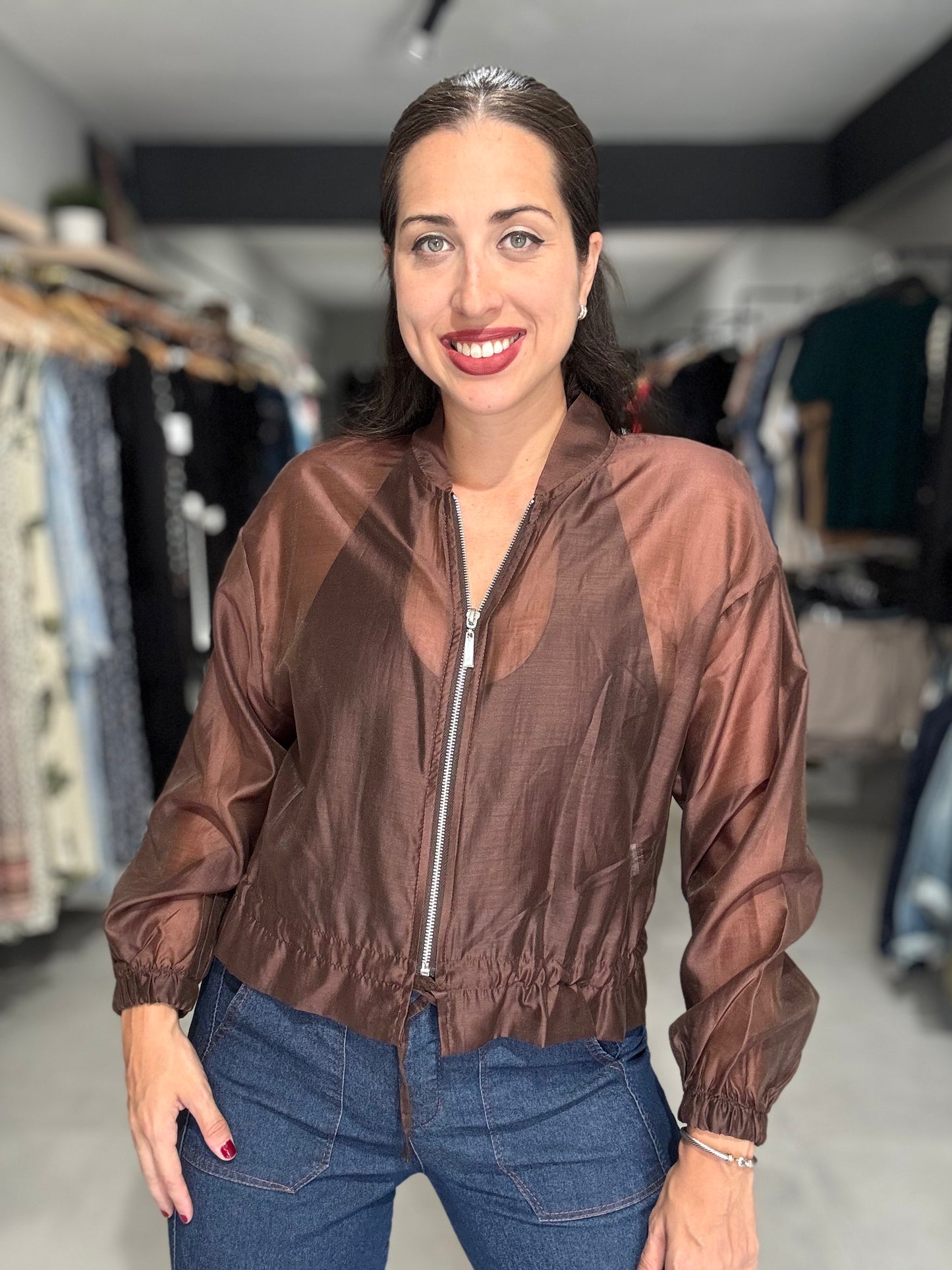 Autumn Tencel Jacket | CHOCOLATE