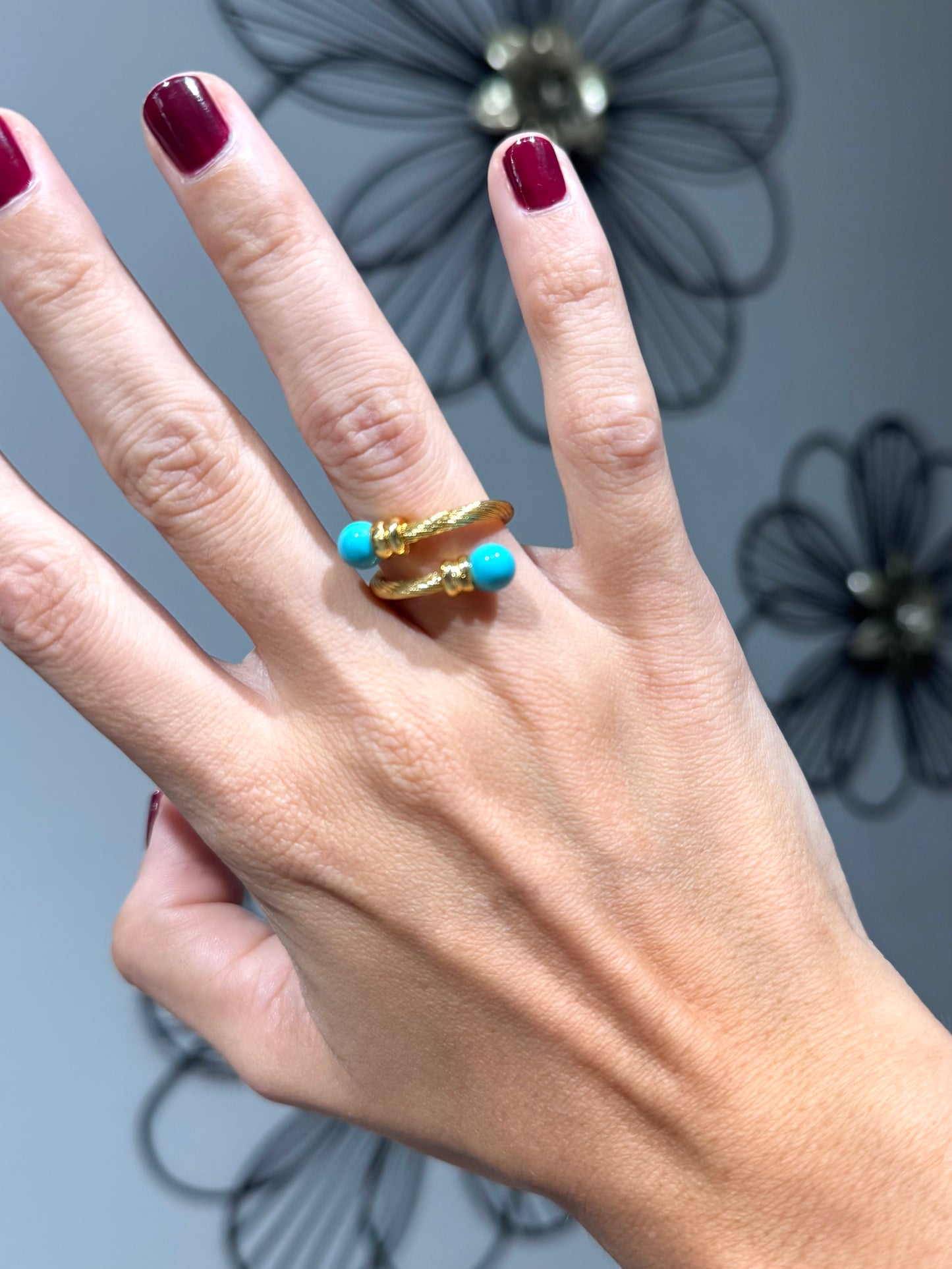 Antalya Adjustable Ring | SKY BLUE