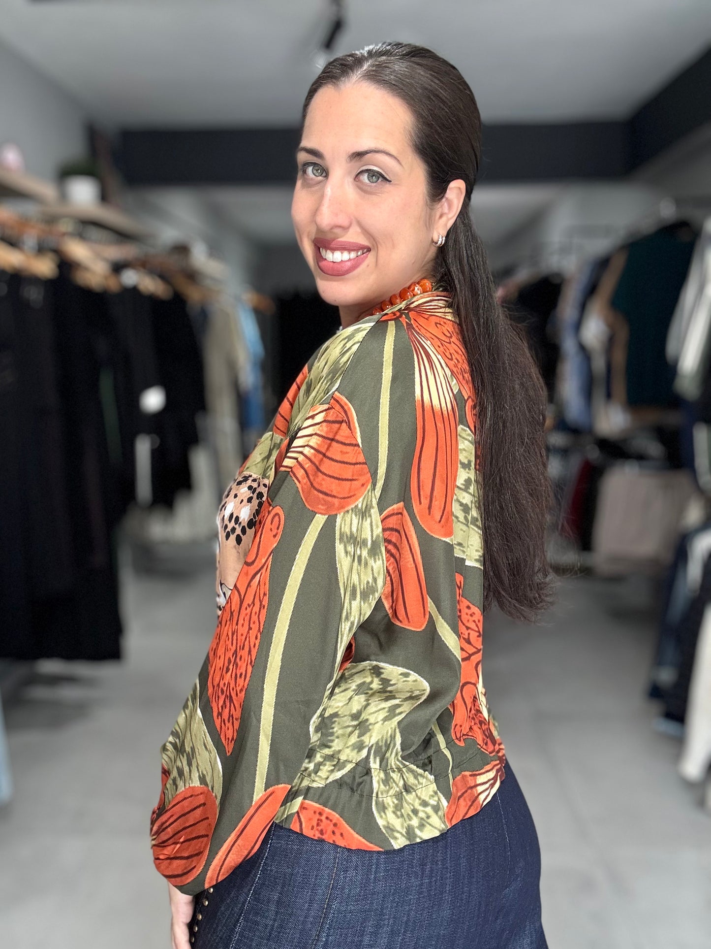 Tropical Leopard Jacket | OLIVE & ORANGE