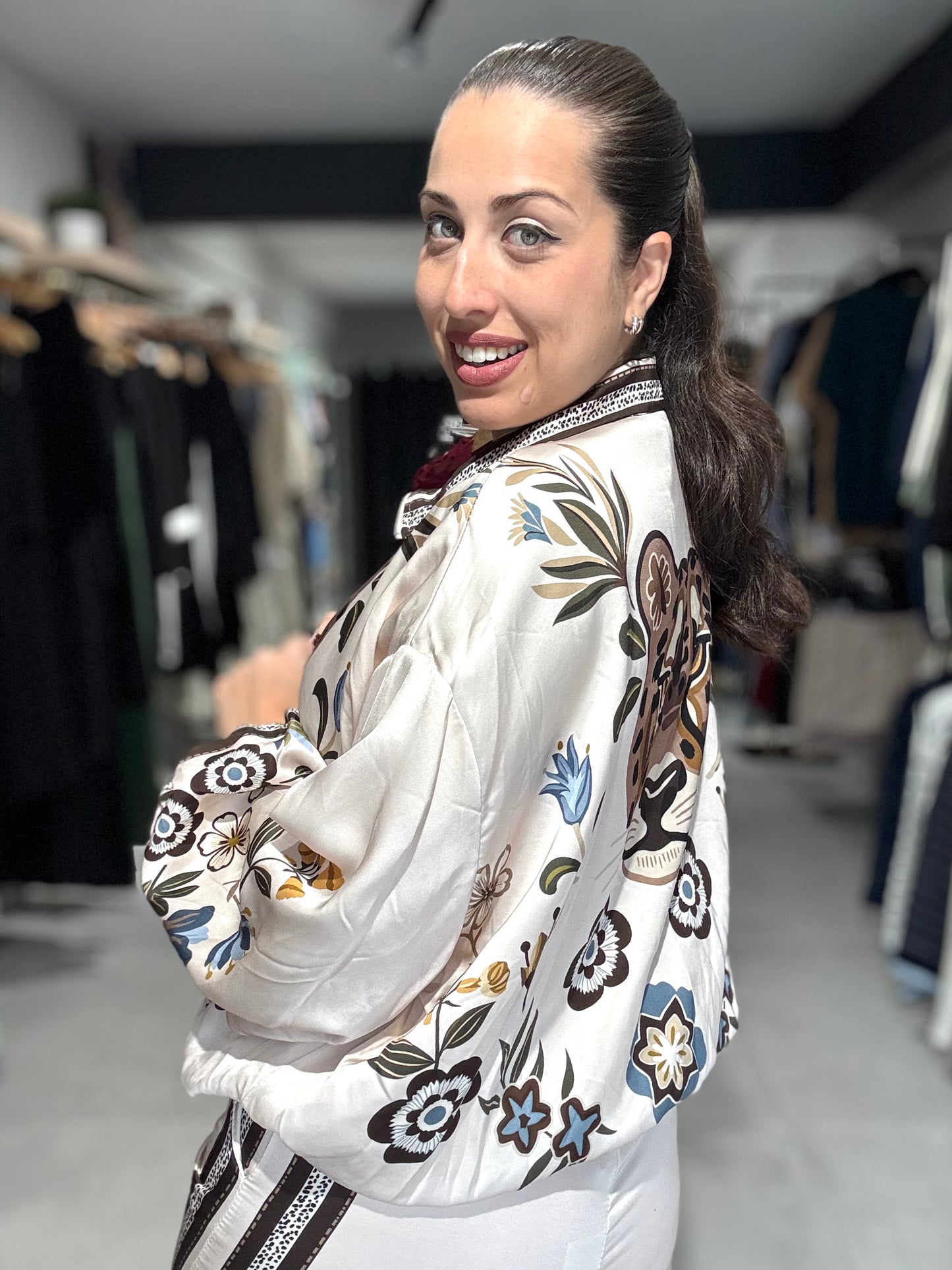 Botanical Leopard Jacket | WHITE