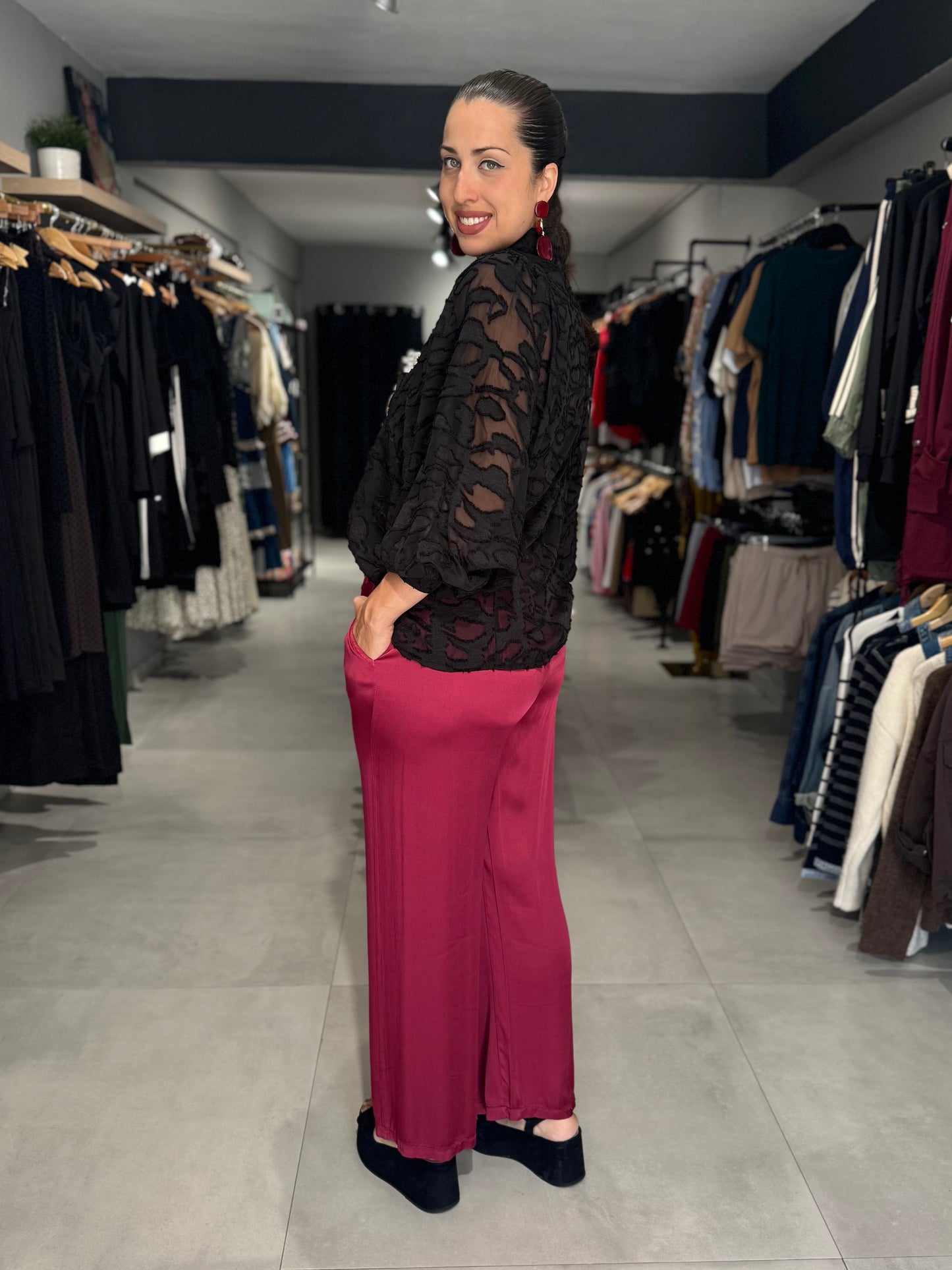 Tuscany Pant | BURGUNDY