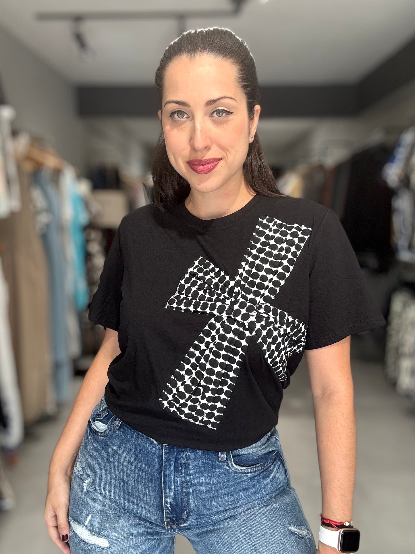 Multi Dots Tee | BLACK