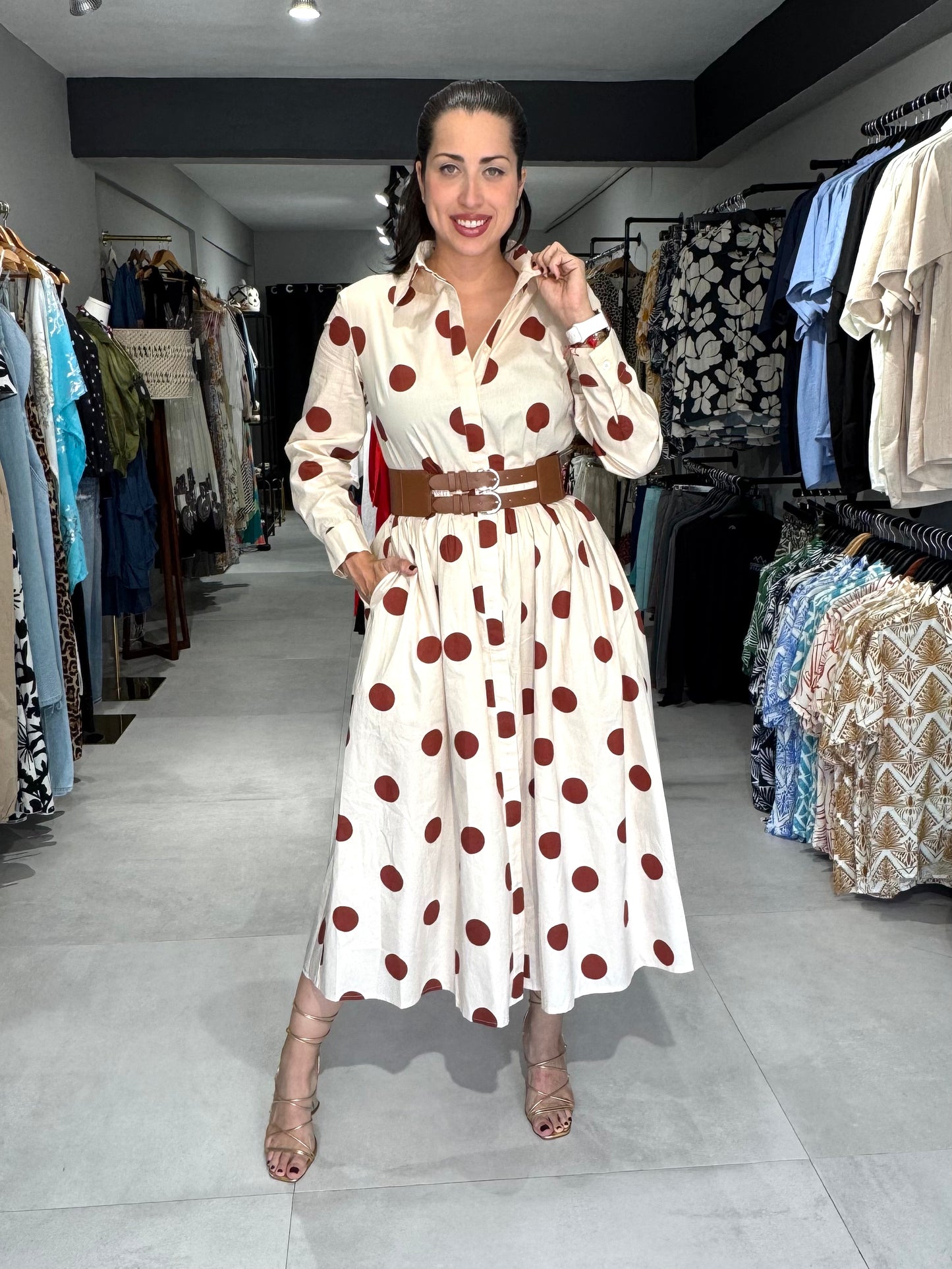Polka Dots Midi Dress