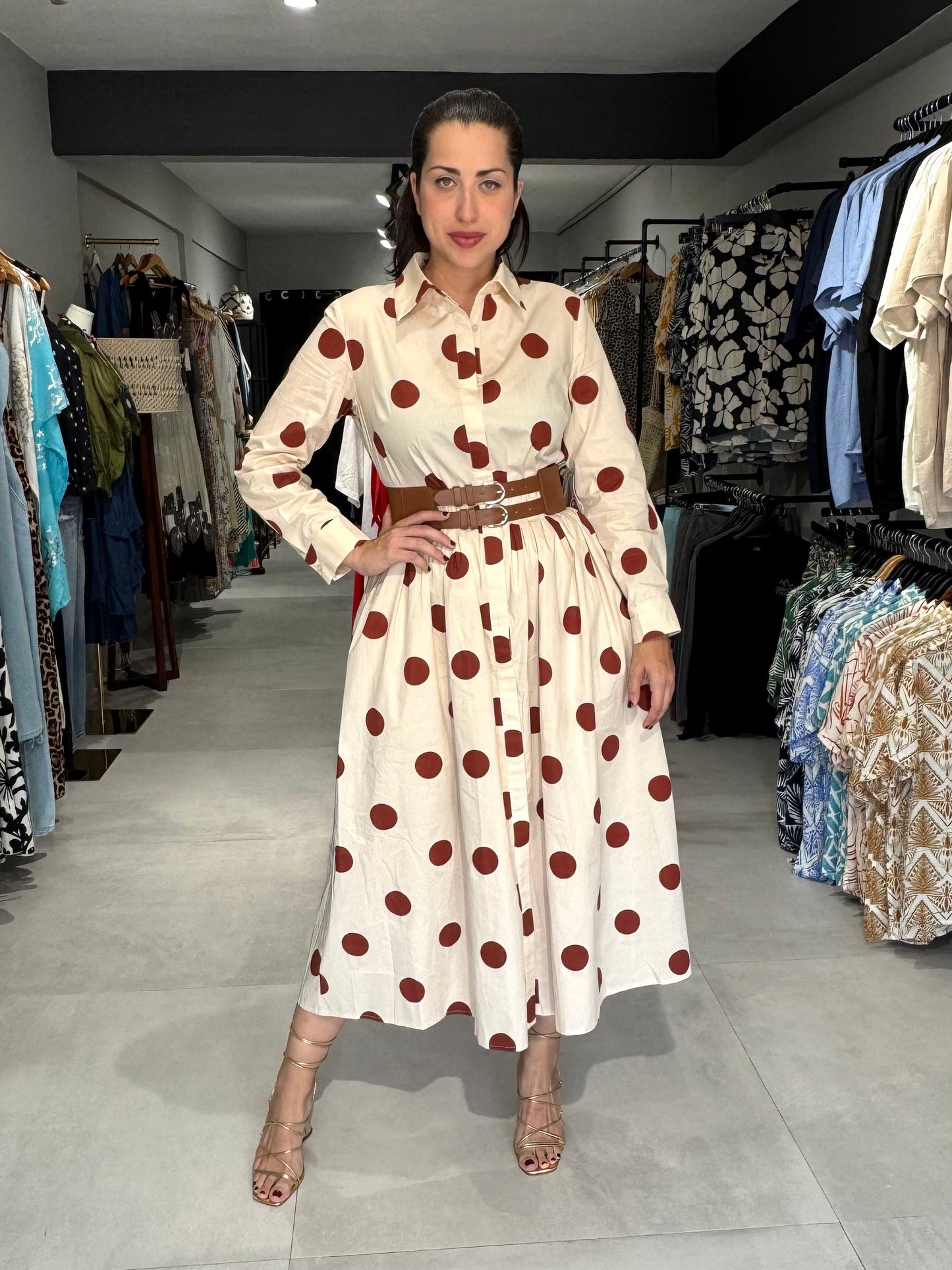 Polka Dots Midi Dress