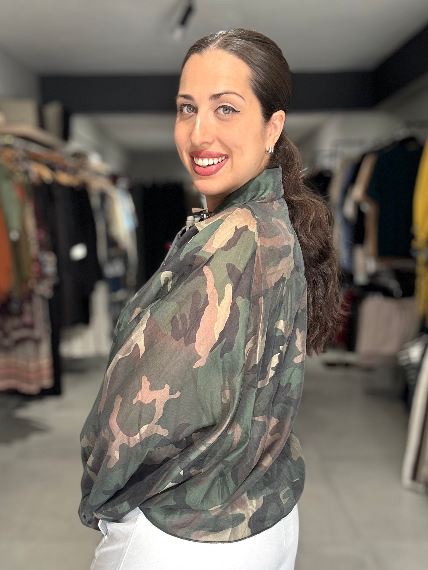 Camo Blouse | GREEN