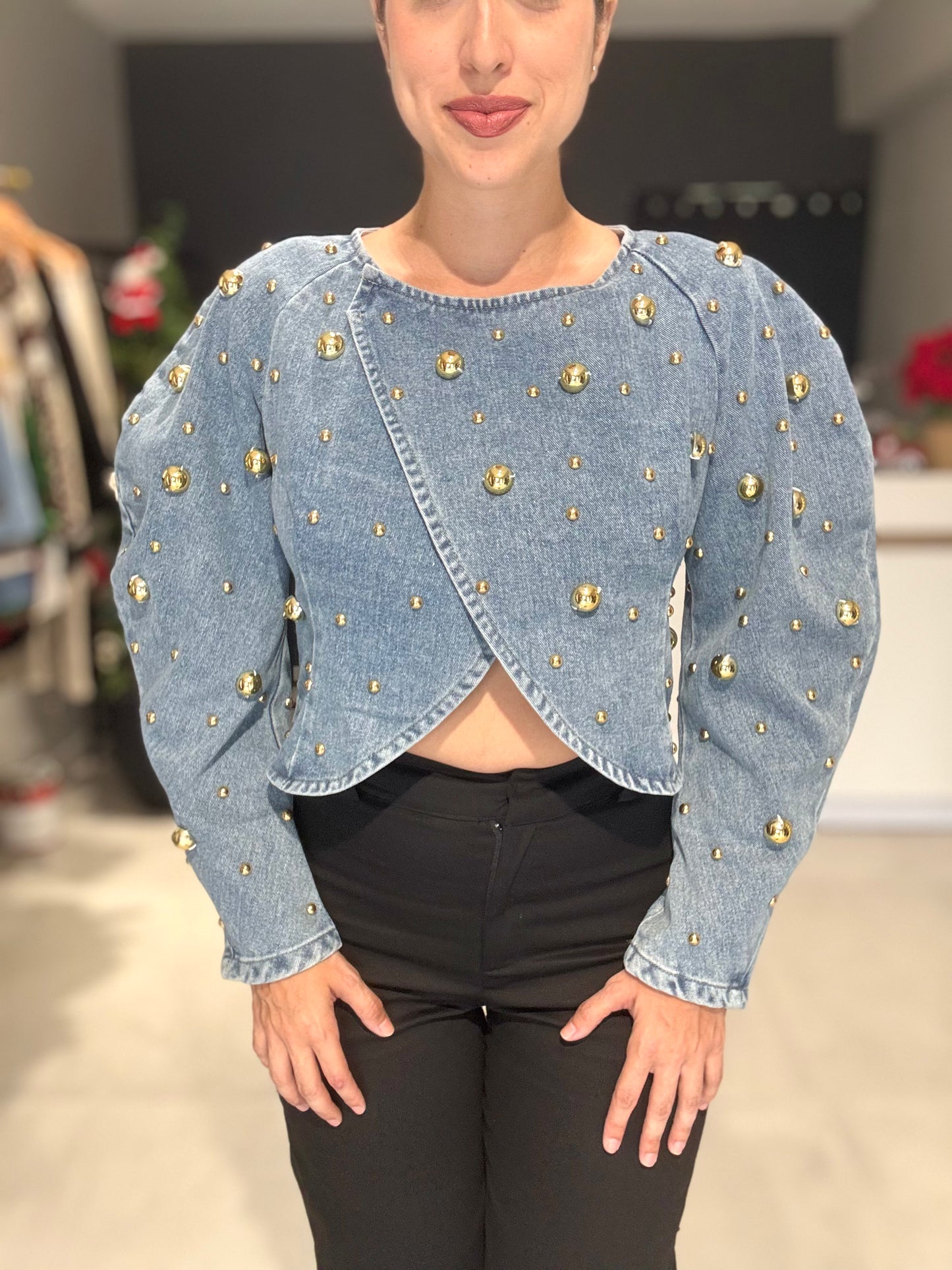 In the Lights Denim Blouse