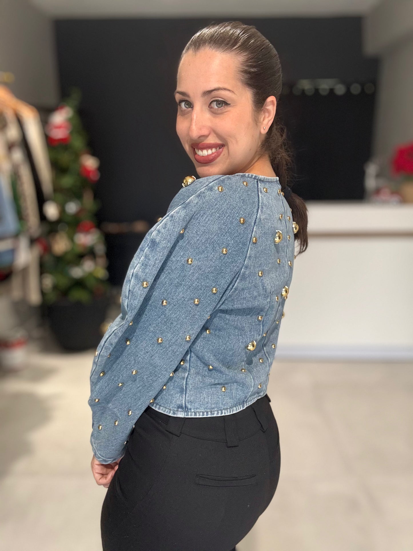 In the Lights Denim Blouse