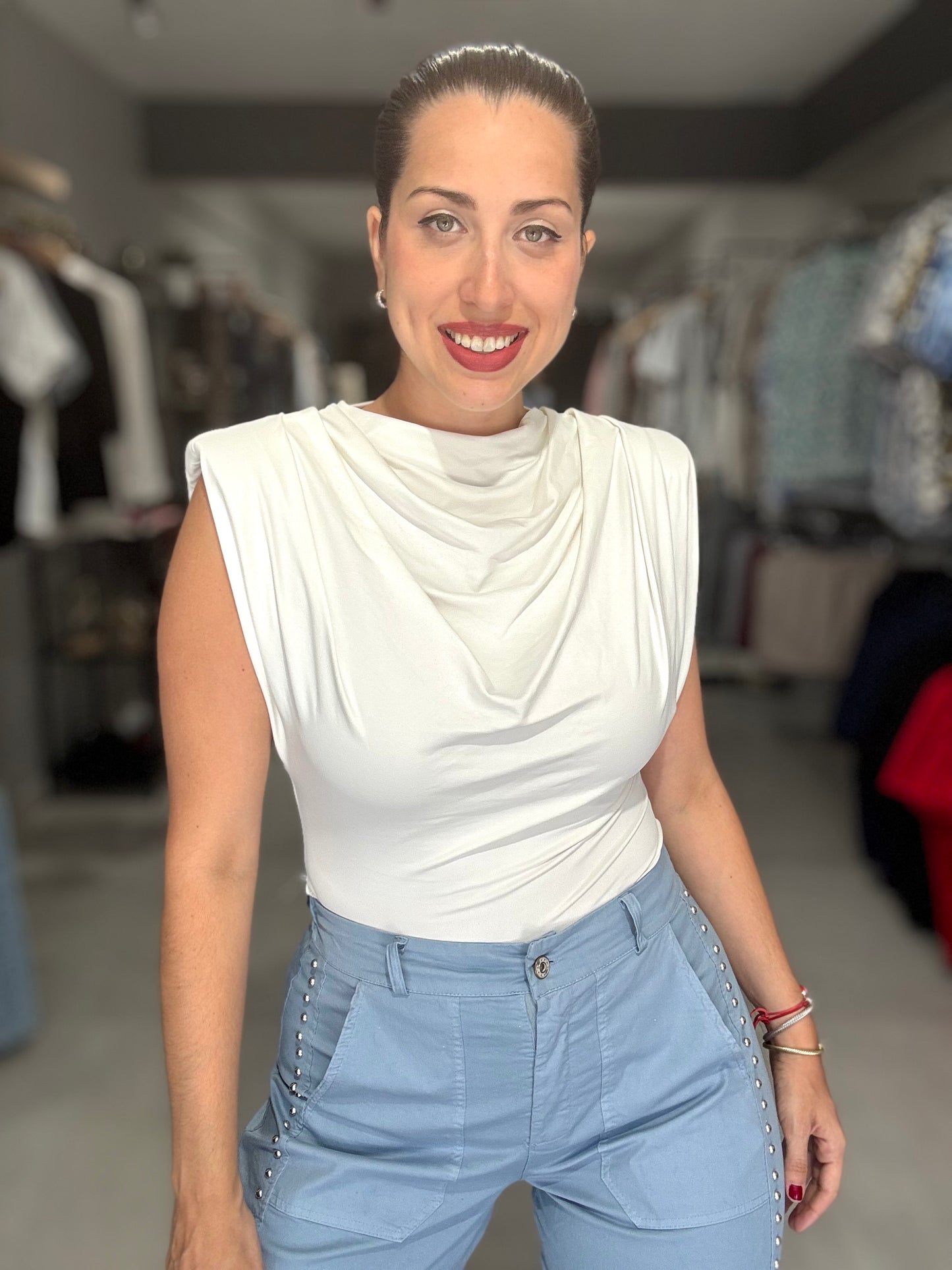Timeless Draped Blouse | WHITE