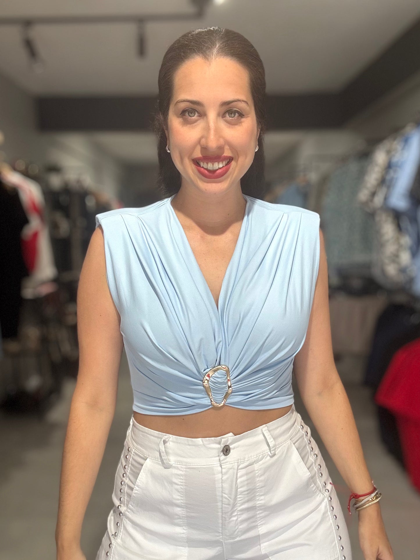 Golden Hour Crop Top | SKY BLUE