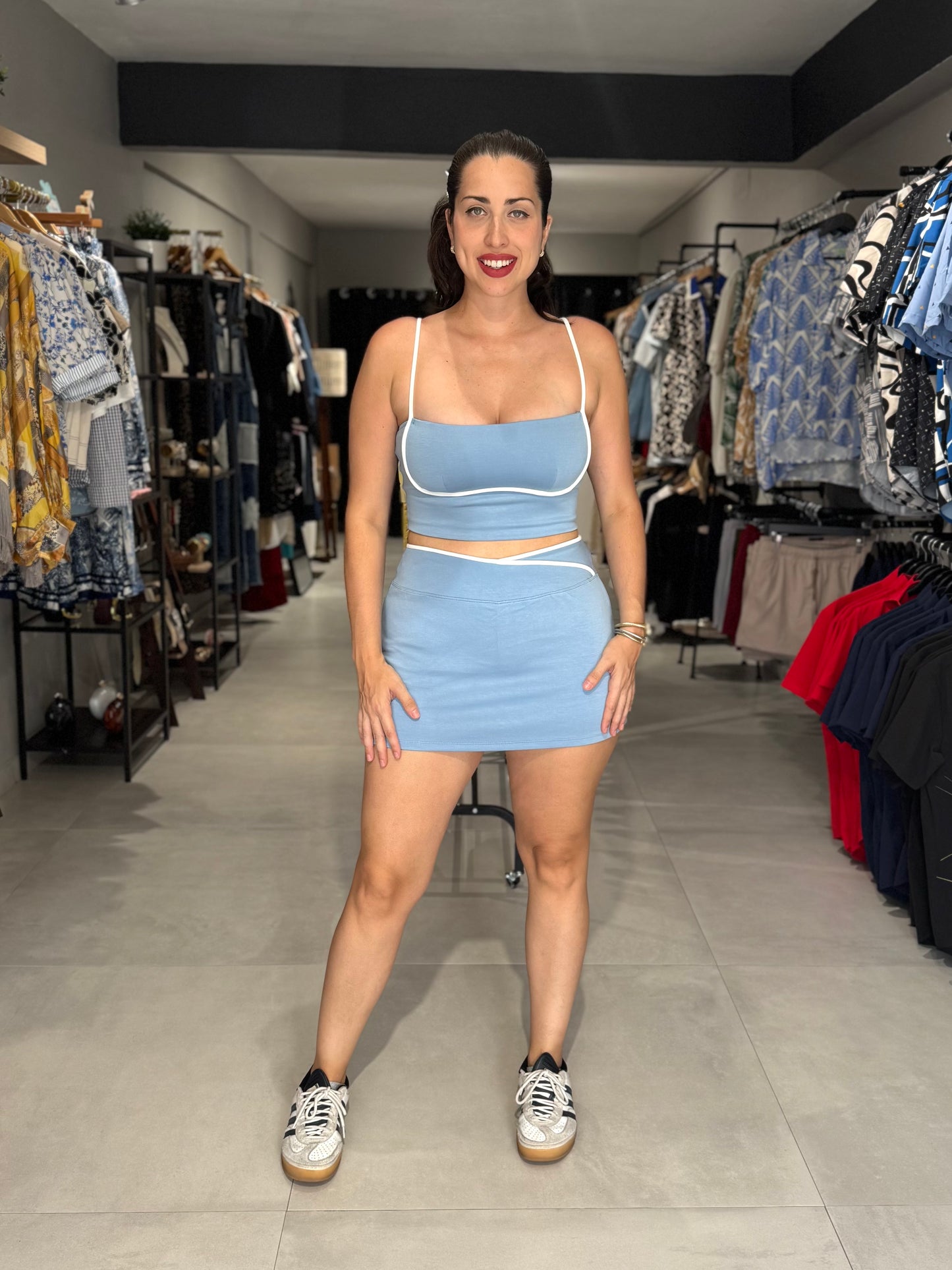 Terry Skort | DUSTY BLUE