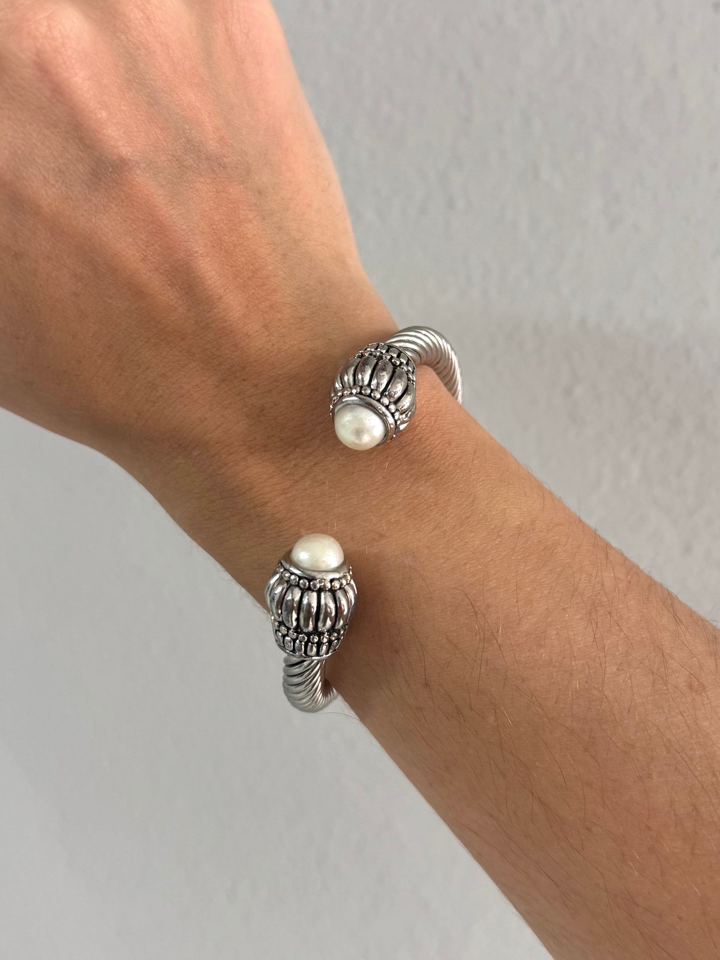 OverSized Pearl Detail Bangle