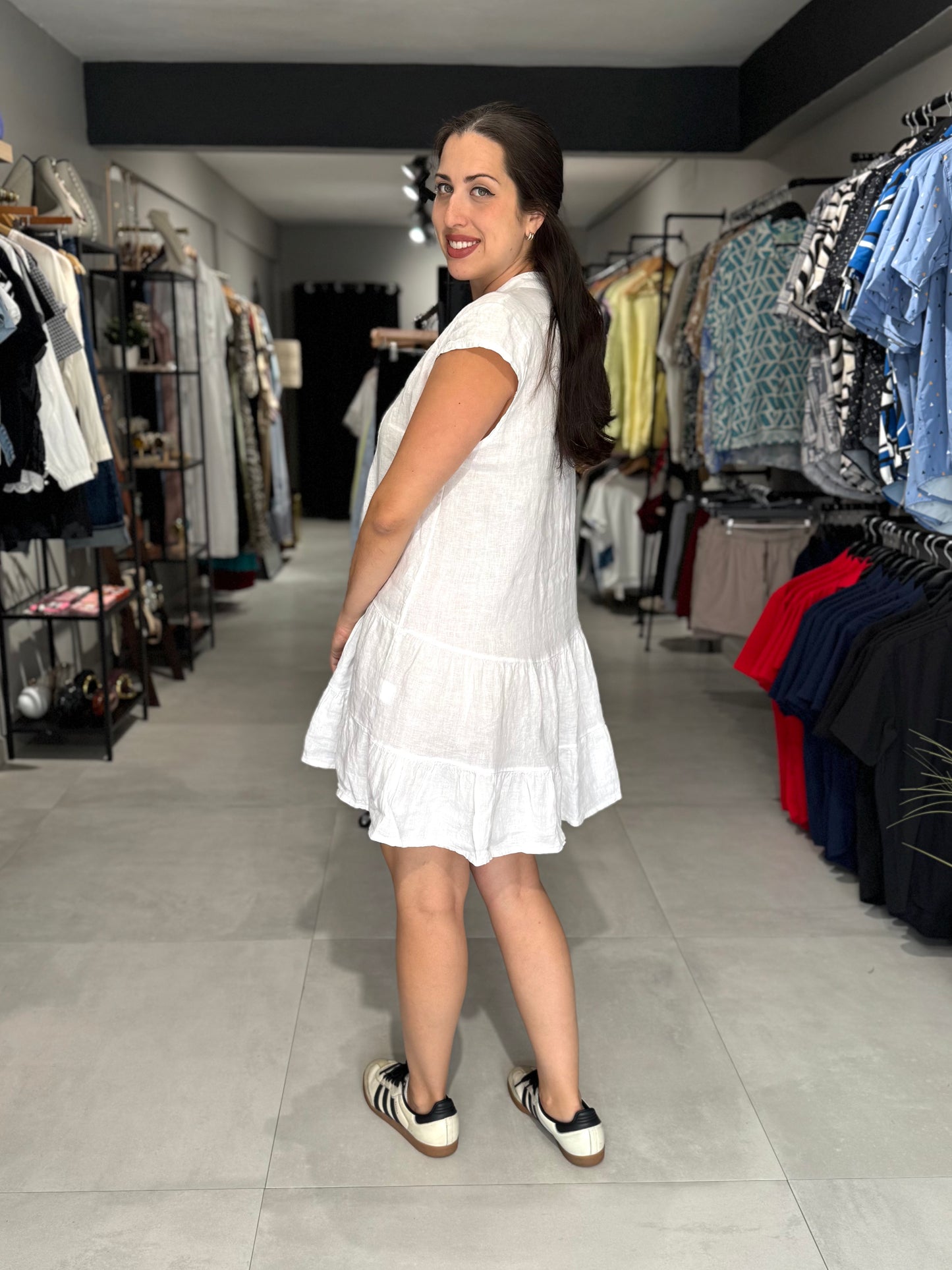 Linen Everyday Dress | WHITE