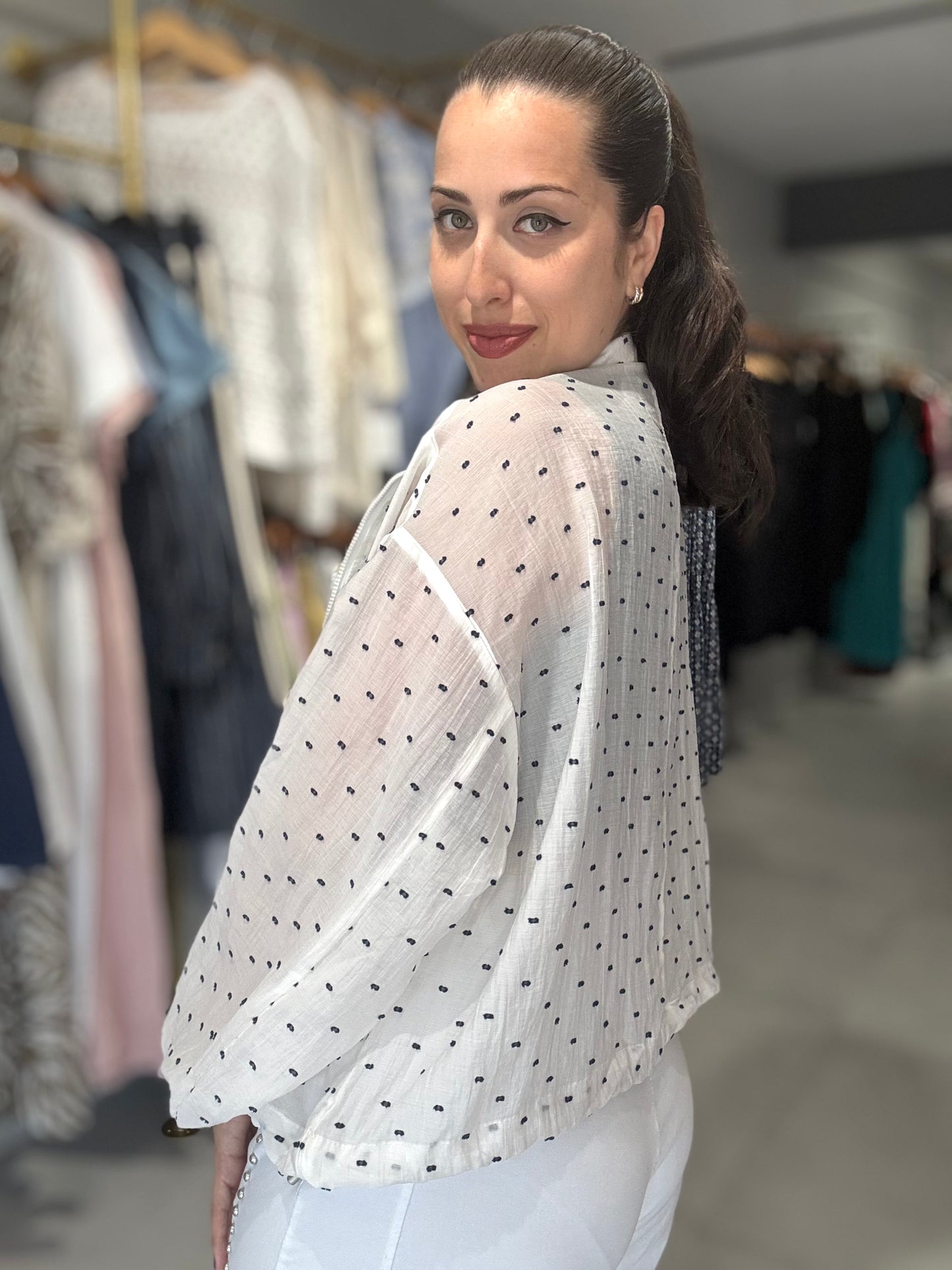 Navy Dots Jacket