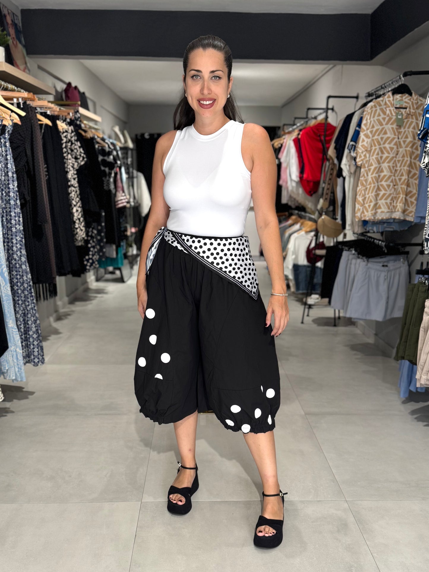 Polka Dot Detail Pant