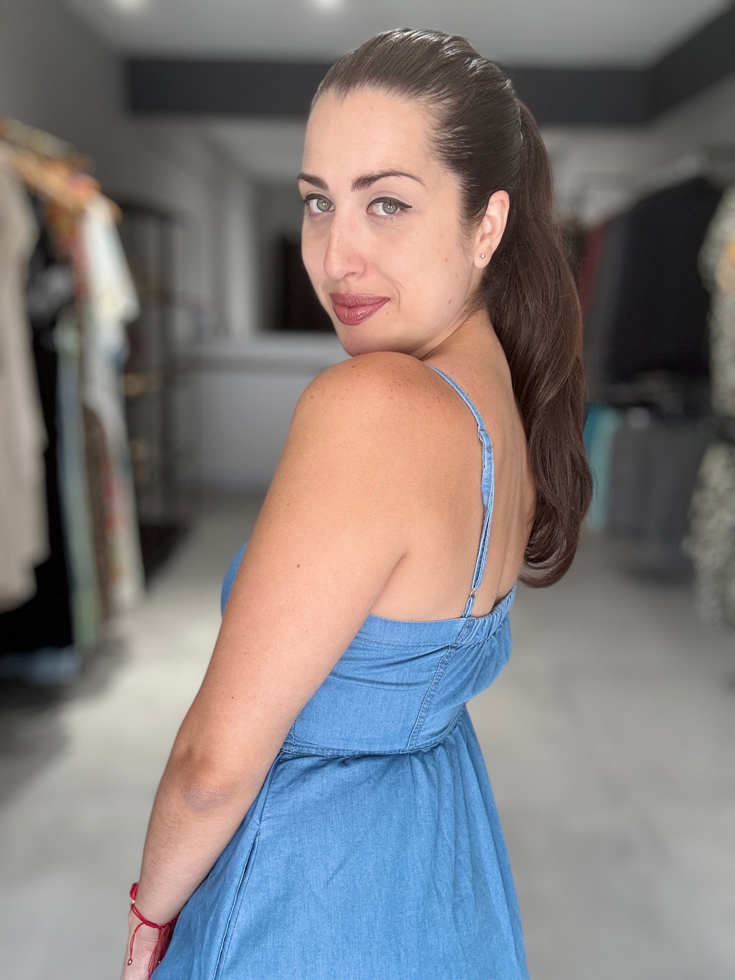 Denim Midi Dress