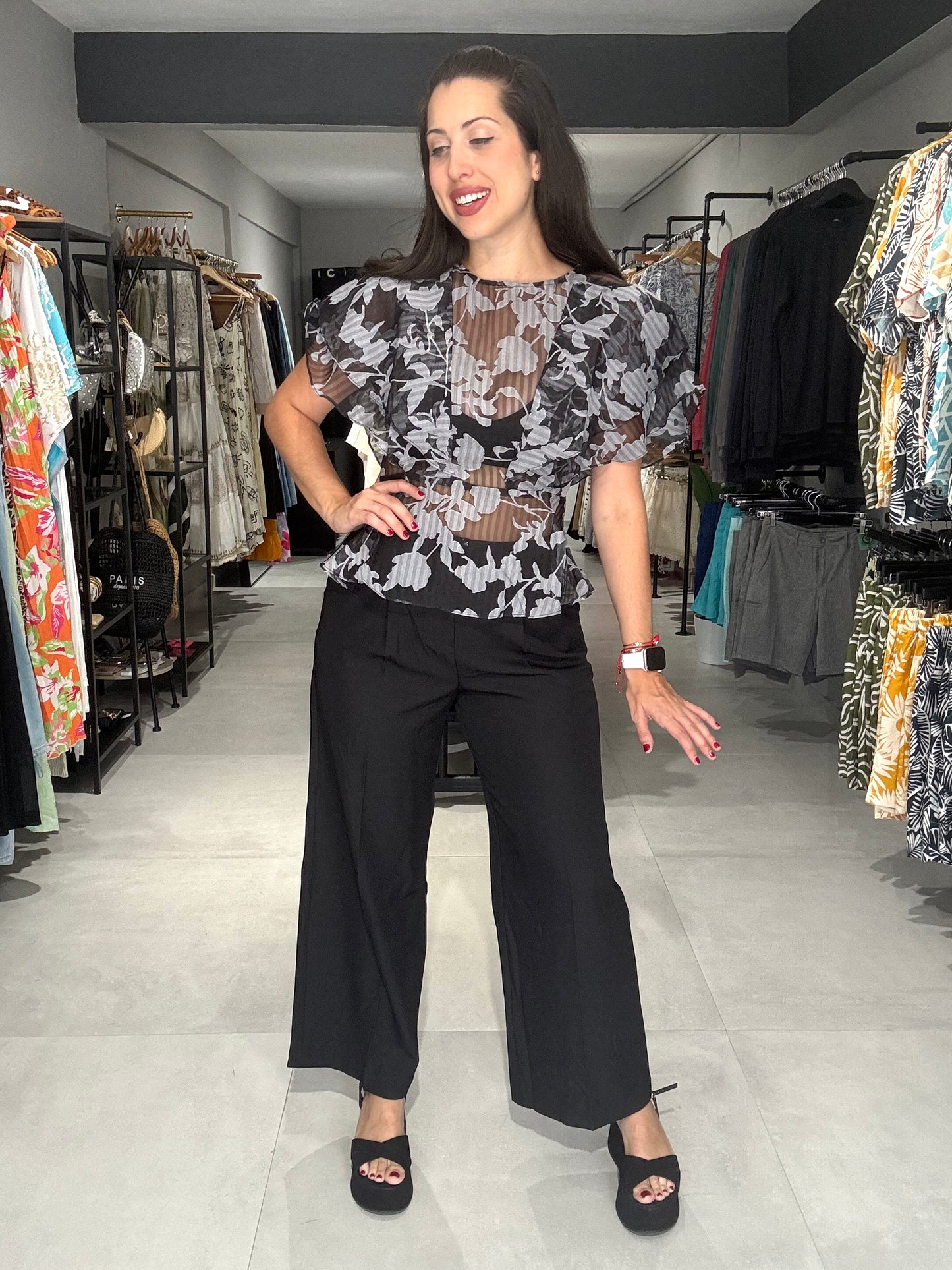 Black Pleated Trousers