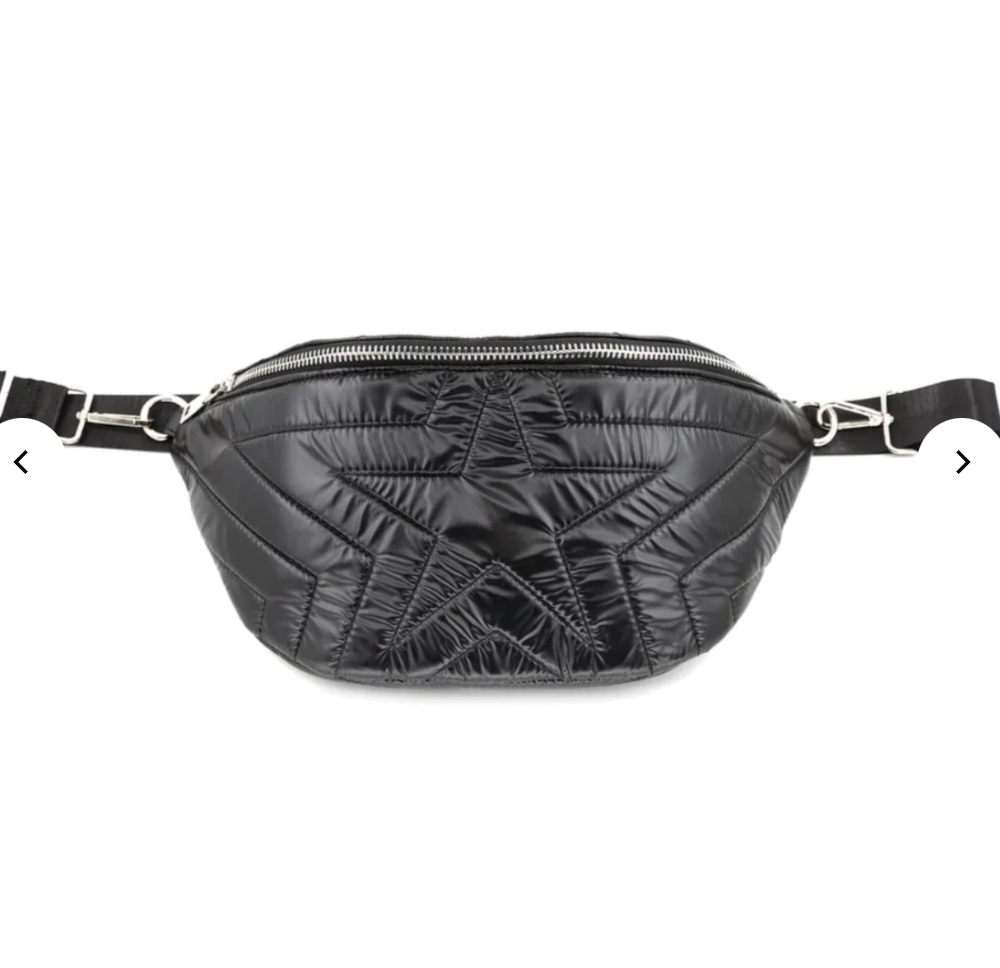 Star Detail Crossbody Fanny Pack | BLACK