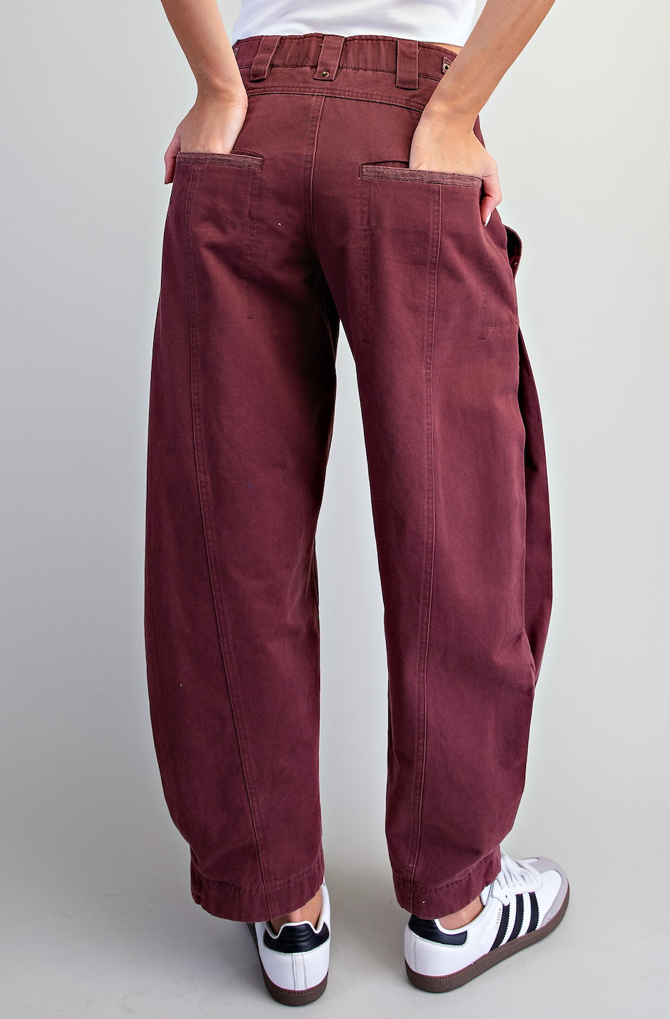 Mineral Wash Barrel PANT | DEEP FIG