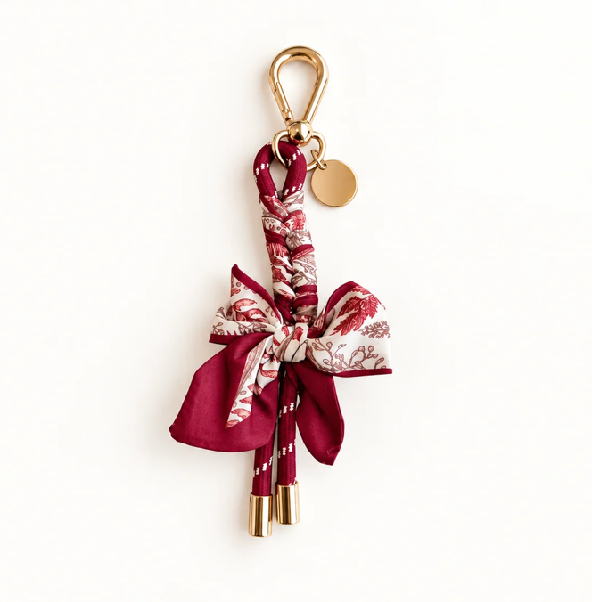 SCARF KEYCHAIN | BURGUNDY