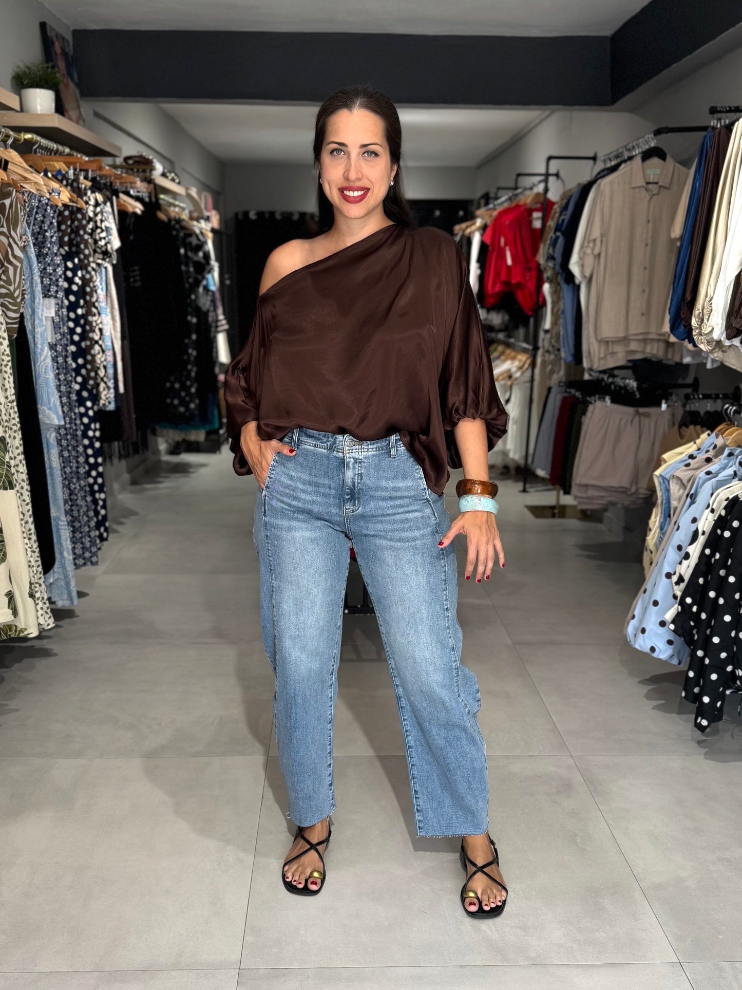 Tummy Control Barrel Jean