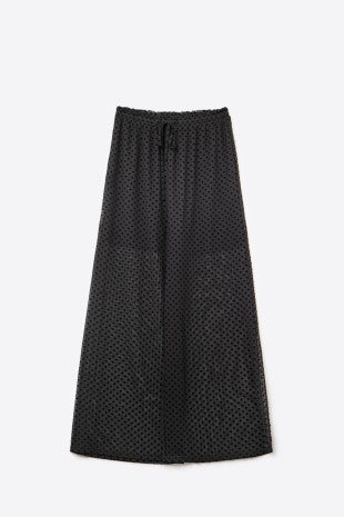 Chic Sheer Polka Dot Pant | BLACK