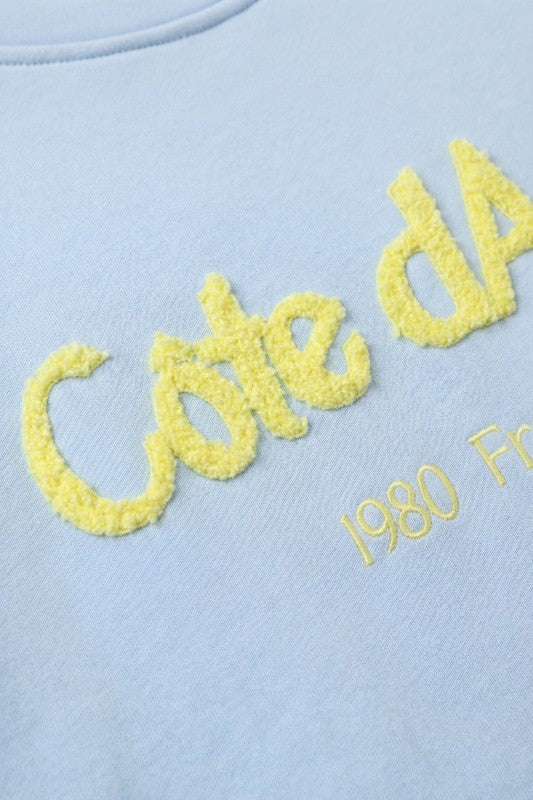 Côte d'Azur Embroidered Sweatshirt