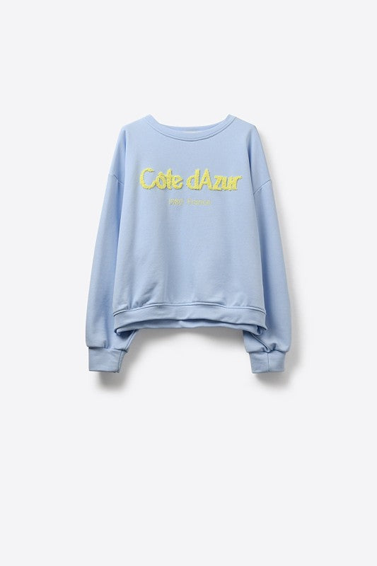 Côte d'Azur Embroidered Sweatshirt