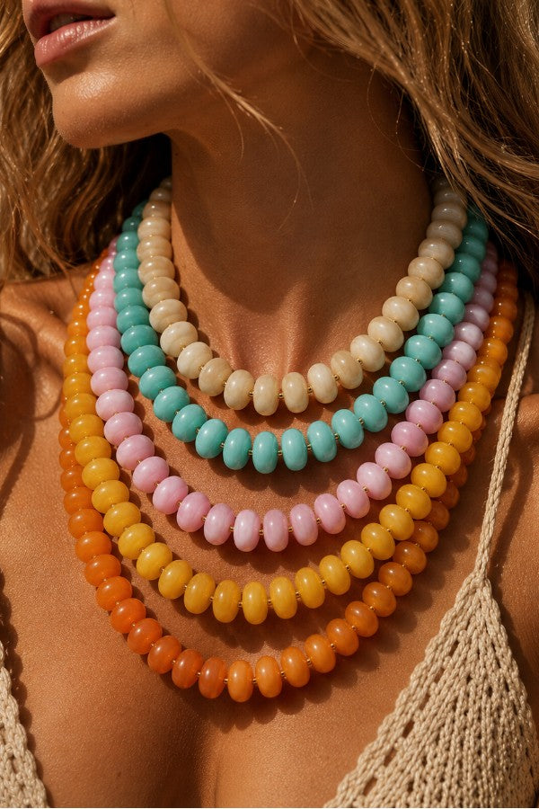 Solid Color Beaded Layering Necklace | VARIEDAD