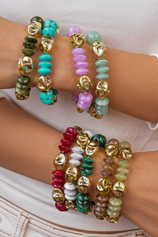 Colorful Acrylic Bead Bracelet