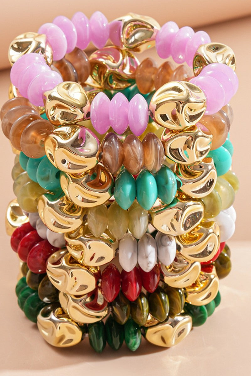 Colorful Acrylic Bead Bracelet