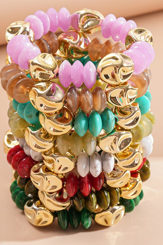 Colorful Acrylic Bead Bracelet