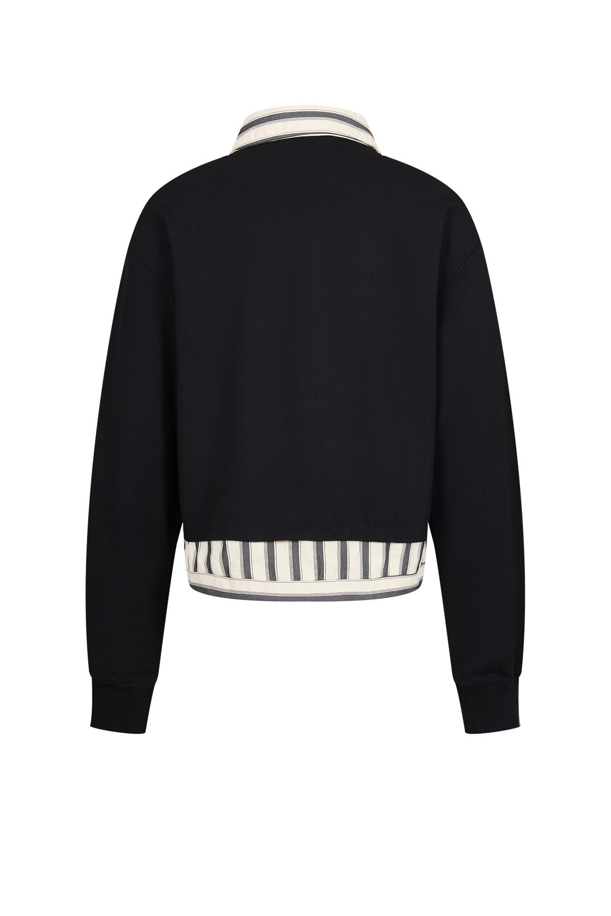 Aspen Stripes Trim Bouse | BLACK