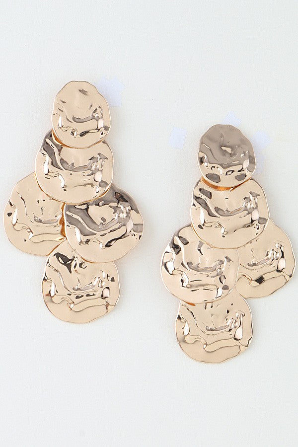 Hammered Drop Earrings