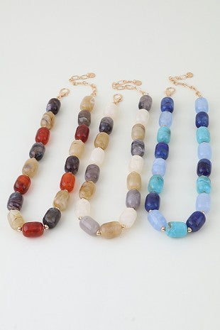 Multi Marble Stone Necklace | VARIEDAD