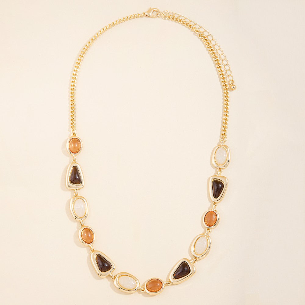 Bezel Stone Necklace