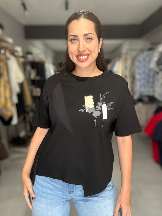 Neutral Accent Tee | BLACK