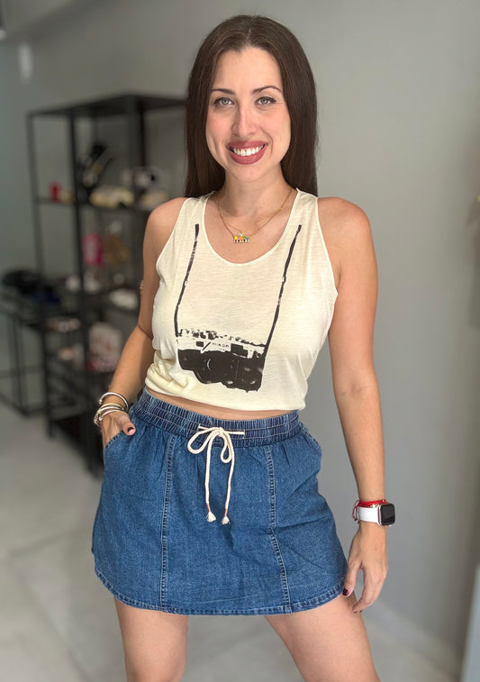 Denim Skort