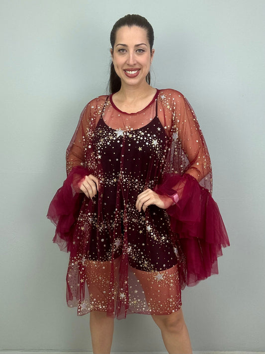 Starry Mesh Cover Up | RED