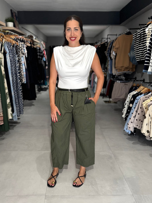 Lizzy Cotton Pant | OLIVE