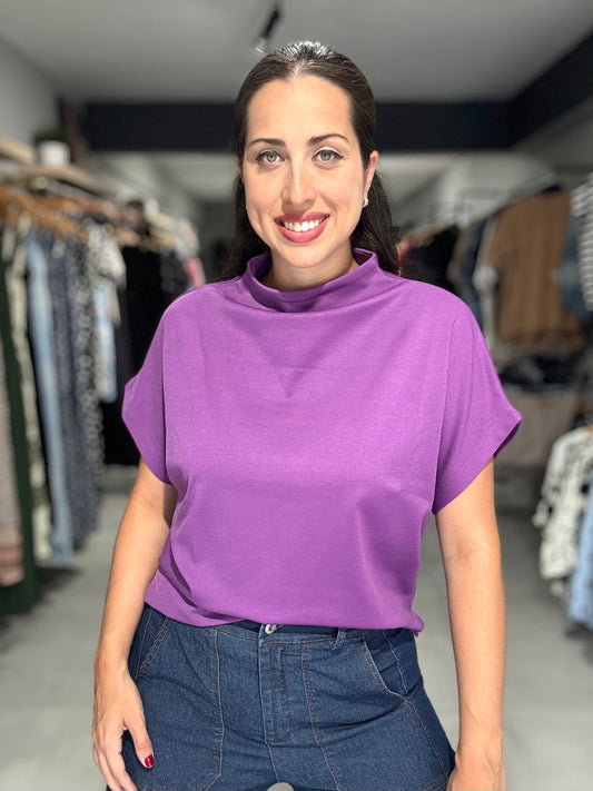Mock Neck Blouse | PLUM