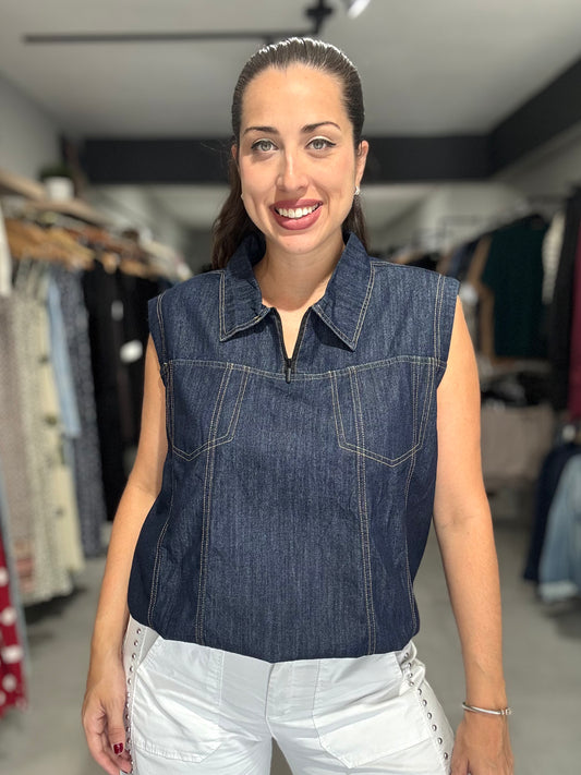 Dark Denim Blouse