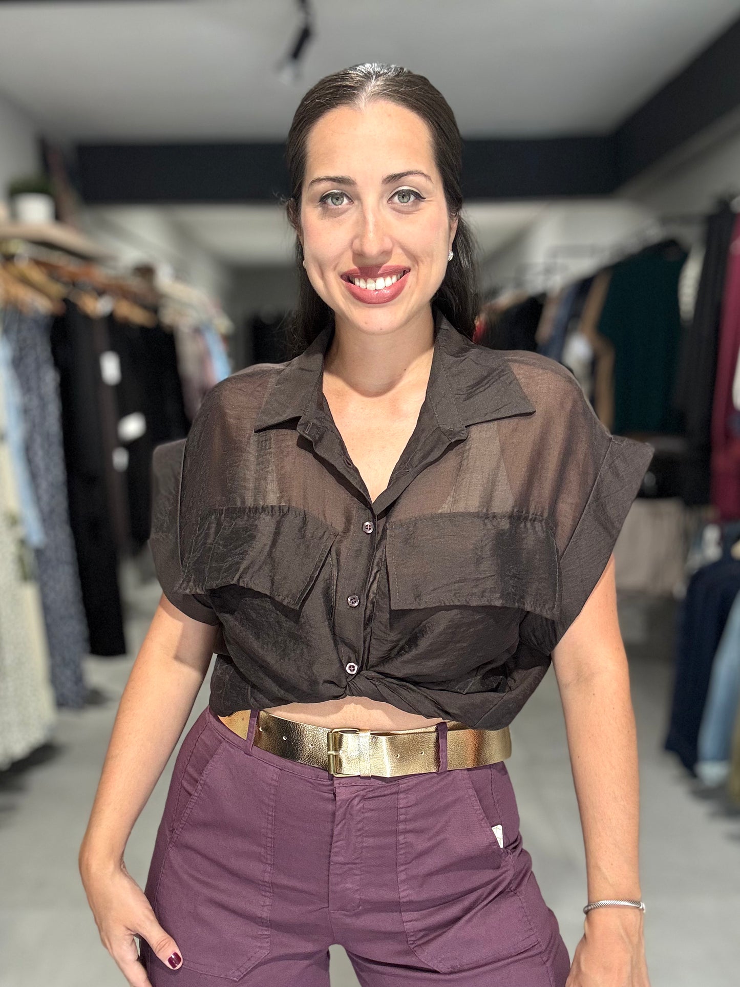 Palermo Blouse | CHOCOLATE
