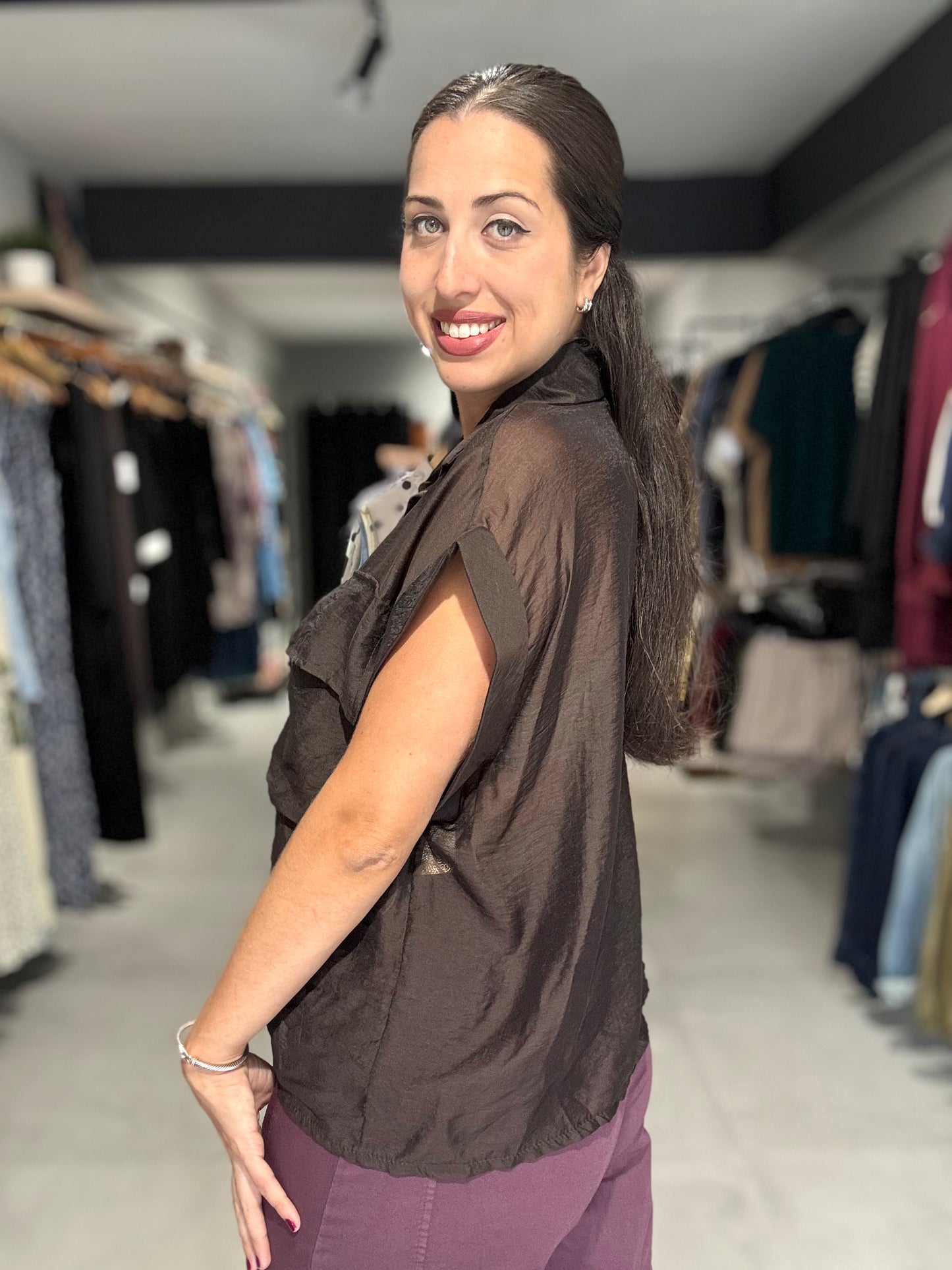 Palermo Blouse | CHOCOLATE