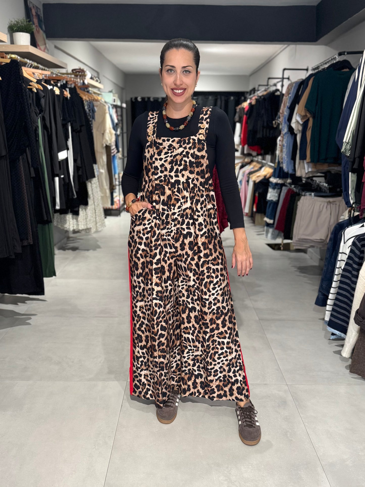 Leopard Overall Jumpsuit